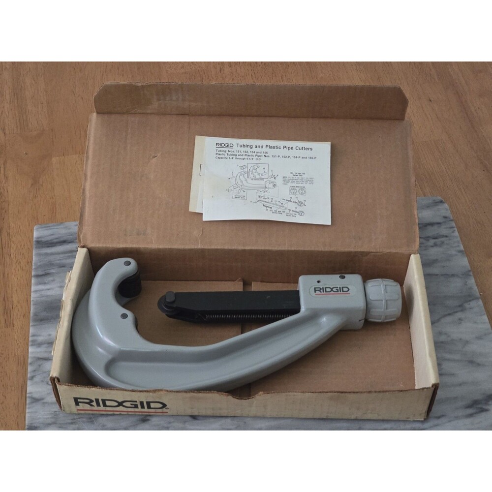 Vintage RIDGID No. 154 Quick-Acting Pipe Tubing Cutter 1-7/8" - 4-1/2" NOS Mint